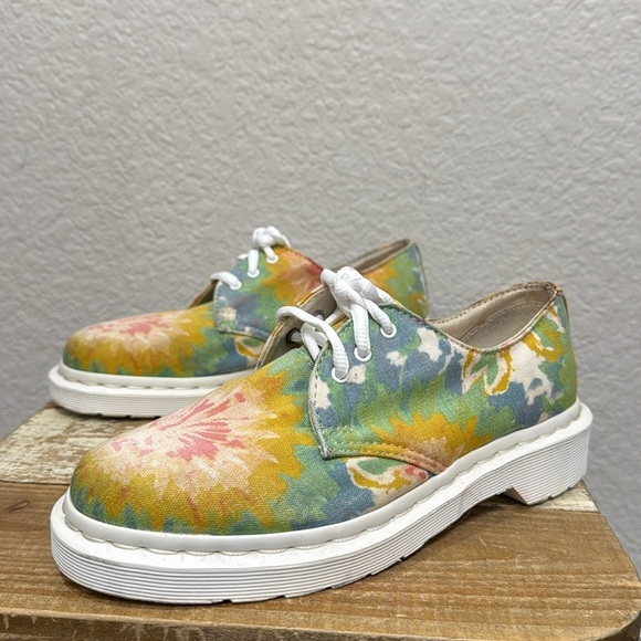 Dr Martens Lester Tie Dye Cavas Shoes Size 6 - Picture 4 of 8